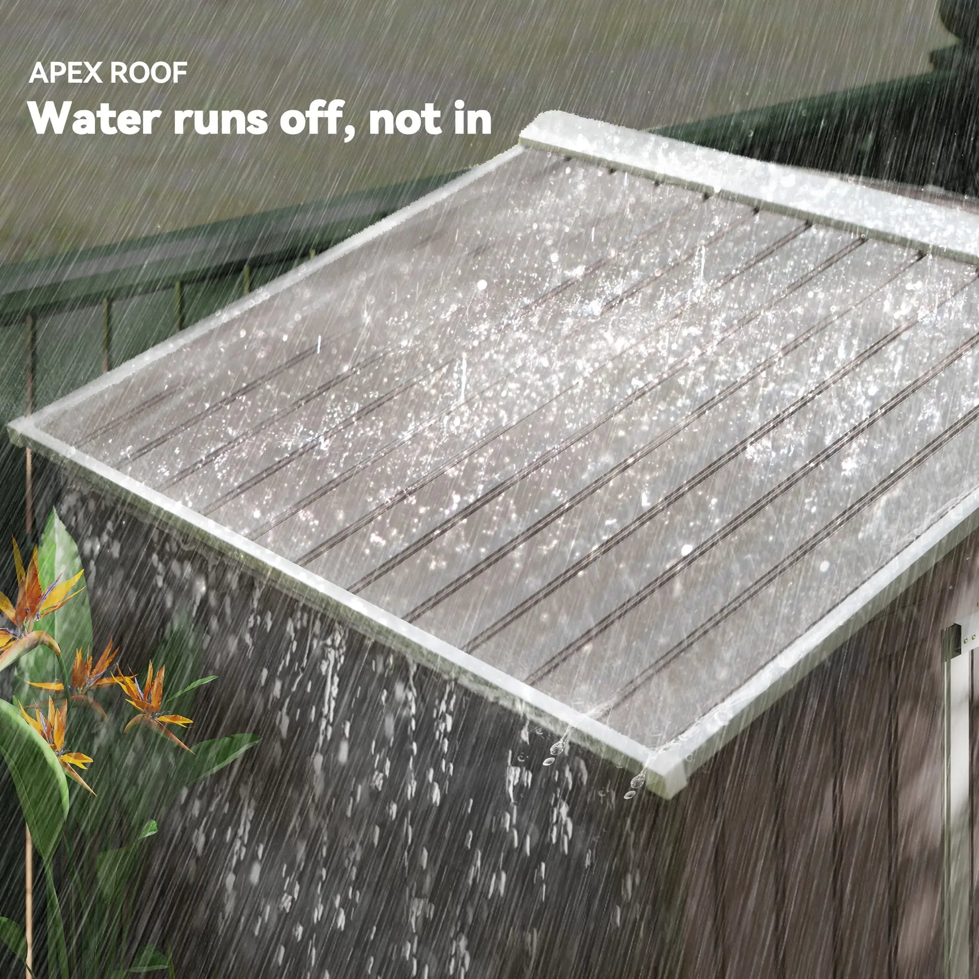 7' x 4' x 6' Metal Storage Shed, Outdoor Patio, Light Brown Sheds at Gallery Canada