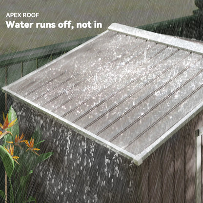 7' x 4' x 6' Metal Storage Shed, Outdoor Patio, Light Brown Sheds at Gallery Canada