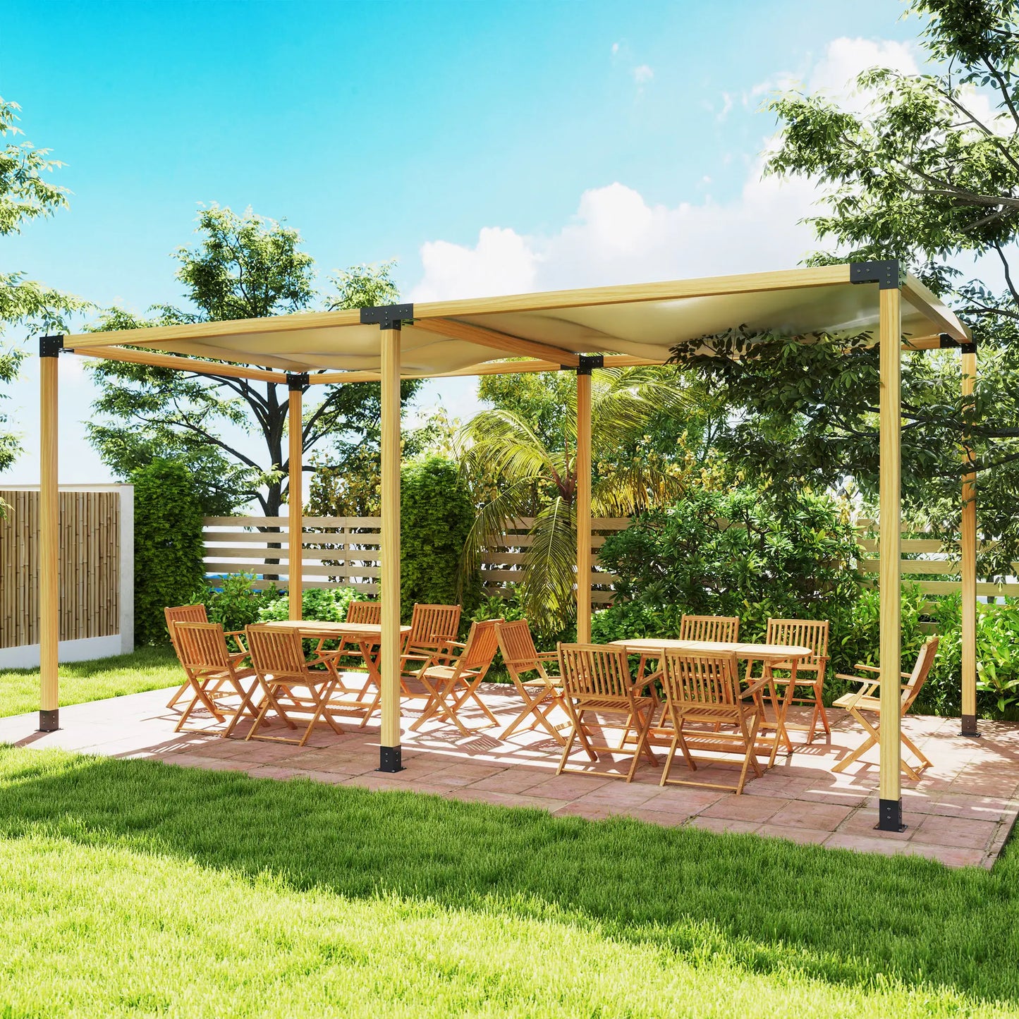 12PCS Pergola Brackets Kit, 3-Way And 4-Way Corner Brackets For 4"x4" Lumber Pergolas at Gallery Canada