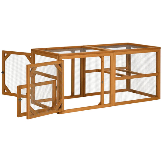 55" Wooden Chicken Coop Extension, Outdoor, Roosting Bars, Orange Chicken Coops Orange at Gallery Canada