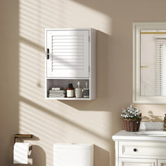 Wall Mounted Bathroom Cabinet, Adjustable Shelves, 40 x 20 x 60 cm, White Wall Mounted Cabinets White at Gallery Canada