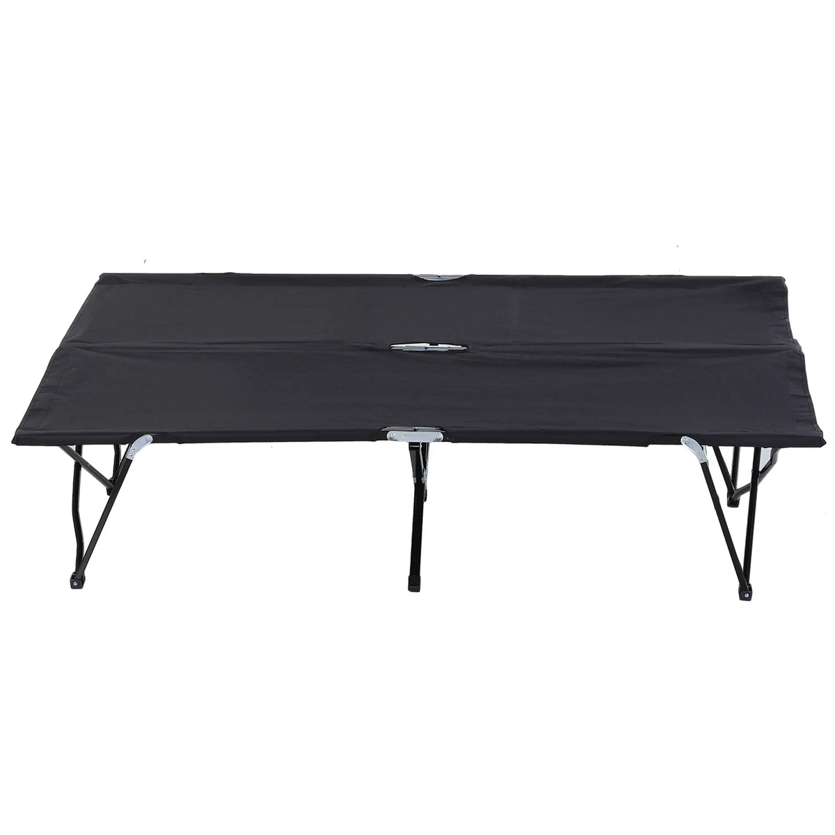76" Folding Camping Cot For Two, Outdoor Portable Double Bed, Black Camping Cots at Gallery Canada