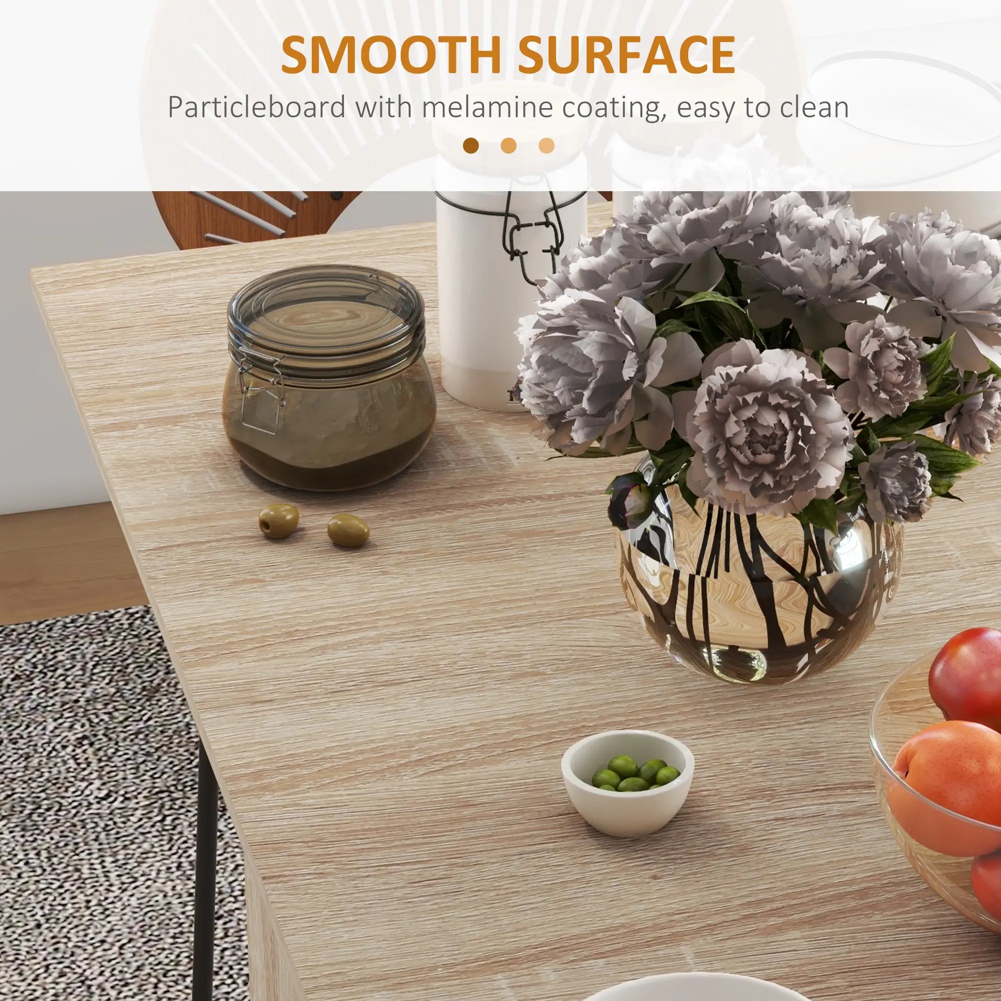 Extendable Dining Table, Collapsible w/ 2-Tier Shelves, Rolling Casters, Nature Wood Dining Tables at Gallery Canada