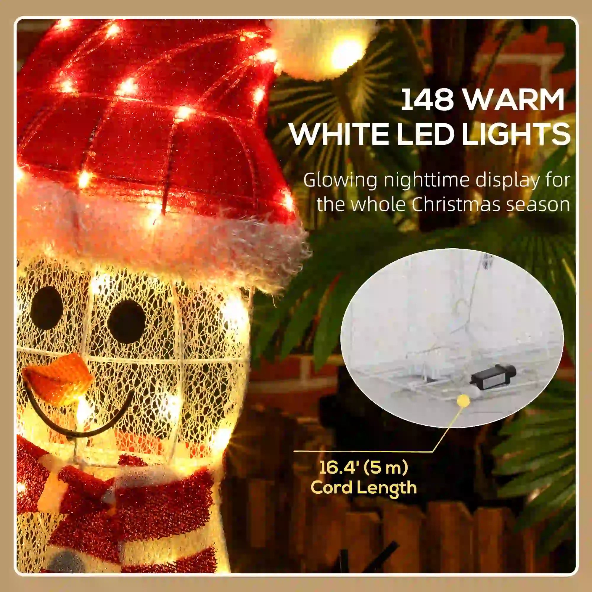 3-Piece Lighted Snowman Set, Indoor Outdoor Christmas Decor, White Christmas Decorations at Gallery Canada