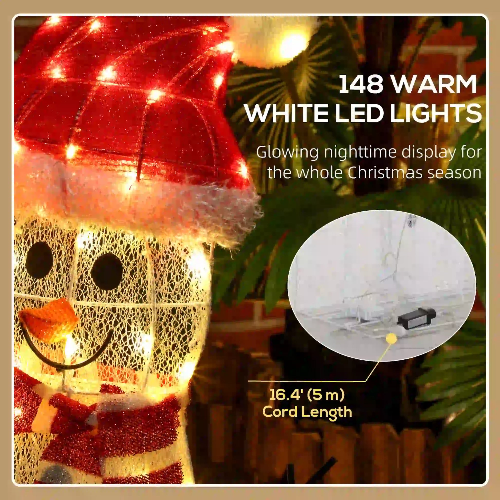 3-Piece Lighted Snowman Set, Indoor Outdoor Christmas Decor, White Christmas Decorations at Gallery Canada