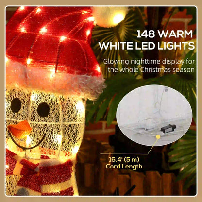 3-Piece Lighted Snowman Set, Indoor Outdoor Christmas Decor, White Christmas Decorations at Gallery Canada