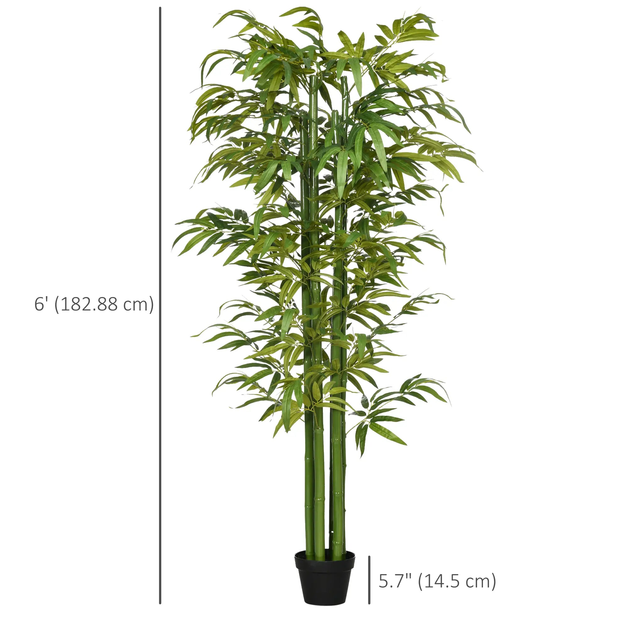 6 FT Artificial Bamboo Tree in Pot, Home Office Decor, Green Artificial Trees at Gallery Canada
