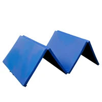 4'x8'x2" Folding Gymnastics Tumbling Mat, Exercise Mat with Carrying Handles for Yoga, MMA, Martial Arts, Stretching, Core Workouts, Dark Blue Gymnastics Mats at Gallery Canada