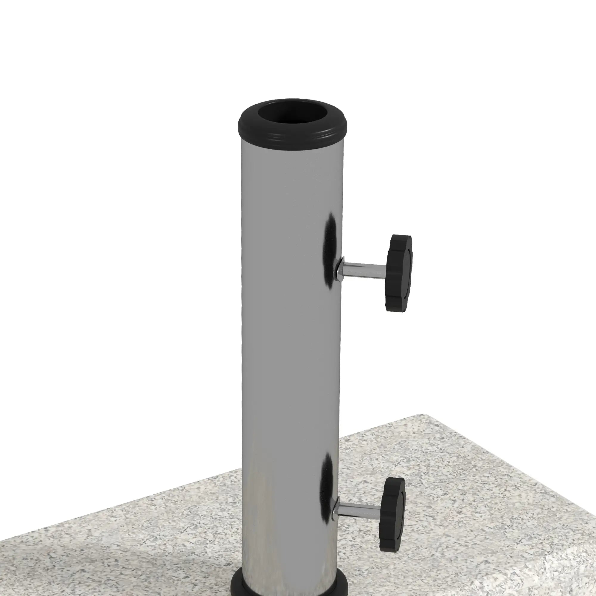55 Lbs Half Granite Parasol Base, Outdoor Umbrella Stand, Grey Umbrella Bases at Gallery Canada