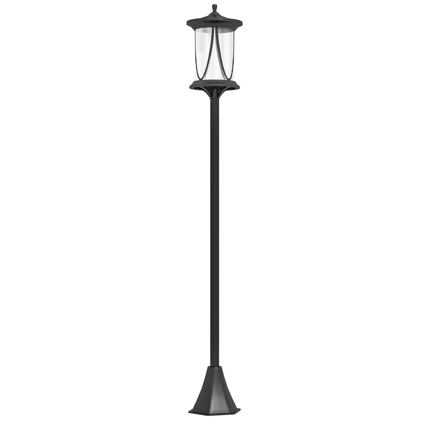 50" Solar Post Light, LED Outdoor Lamp, Waterproof IP44, Cool White Solar Post Lamps Black at Gallery Canada