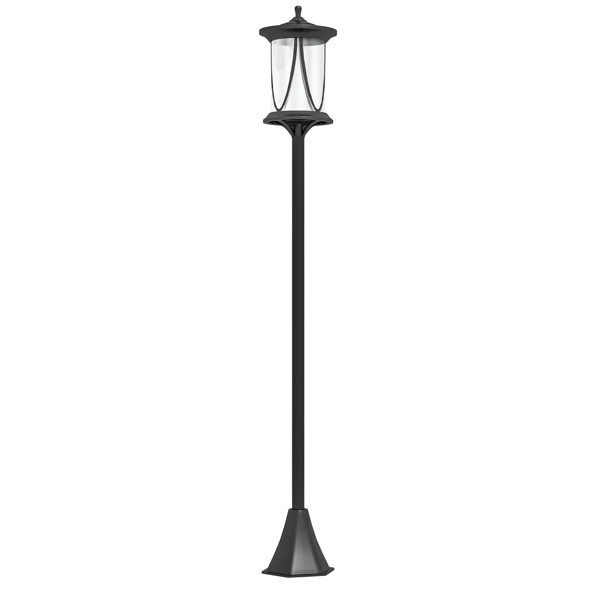 50" Solar Post Light, LED Outdoor Lamp, Waterproof IP44, Cool White Solar Post Lamps Black at Gallery Canada
