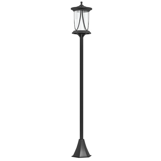 50" Solar Post Light, LED Outdoor Lamp, Waterproof IP44, Cool White Solar Post Lamps Black at Gallery Canada