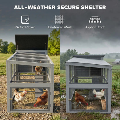 Large Chicken Coop, Wooden Hen House With Covered Run Chicken Coops at Gallery Canada