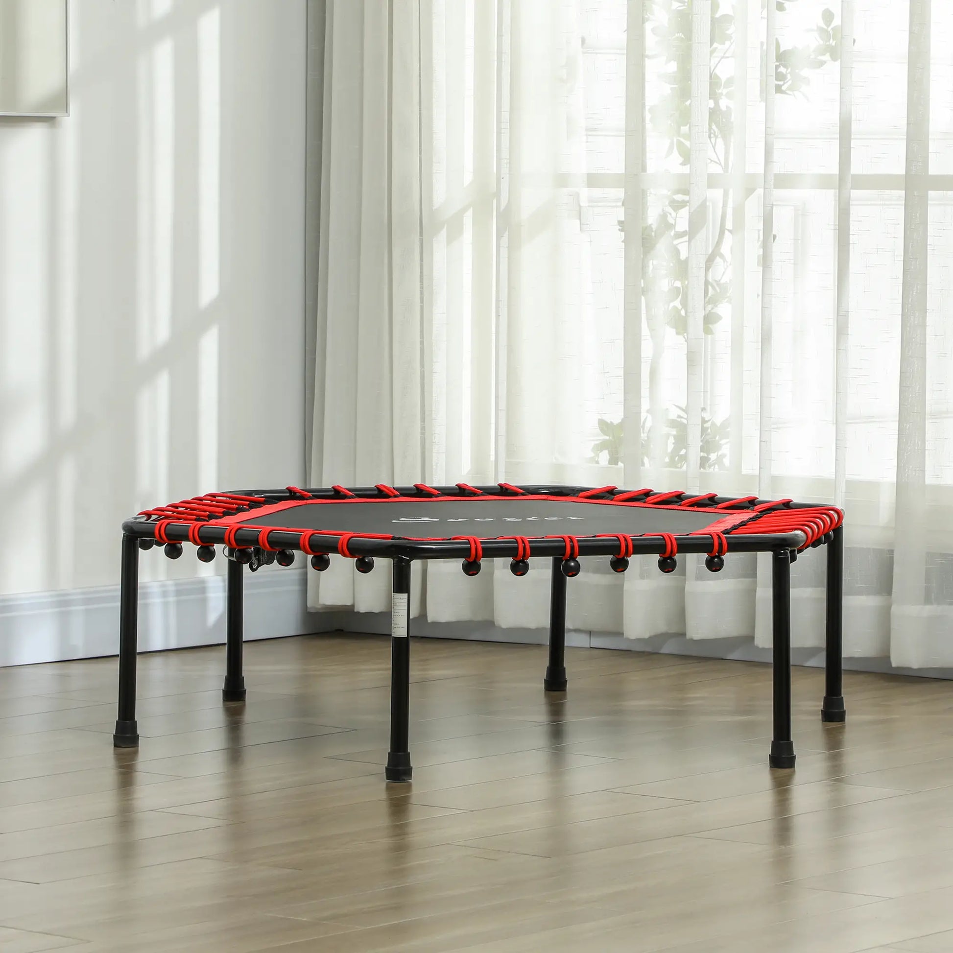 45" Rebounder Trampoline, Quiet Bungee with LED Lights, Red Trampolines at Gallery Canada