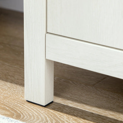 TV Stand for 55" TVs, Storage Cupboard, Shelves, 55.1" x 15.7" x 27", White TV Stands at Gallery Canada