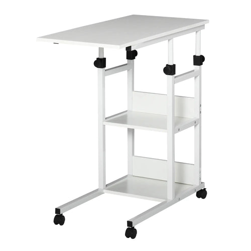 Mobile Standing Desk, Adjustable Height 31.5 inch, White