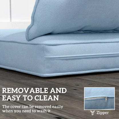 Patio Chair Cushions Set, Replacement Set of 2, Light Blue Patio Chair Cushions at Gallery Canada