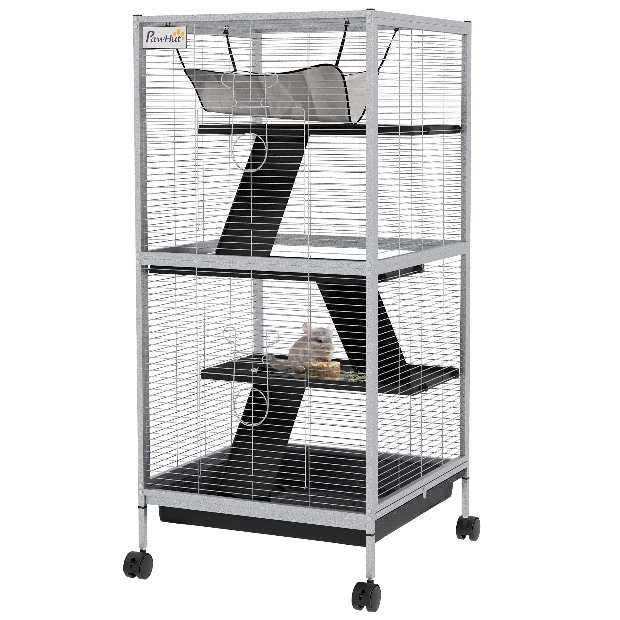 Steel Small Animal Cage, for Guinea Pig, Ferret, Light Grey Houses & Habitats Light Grey at Gallery Canada