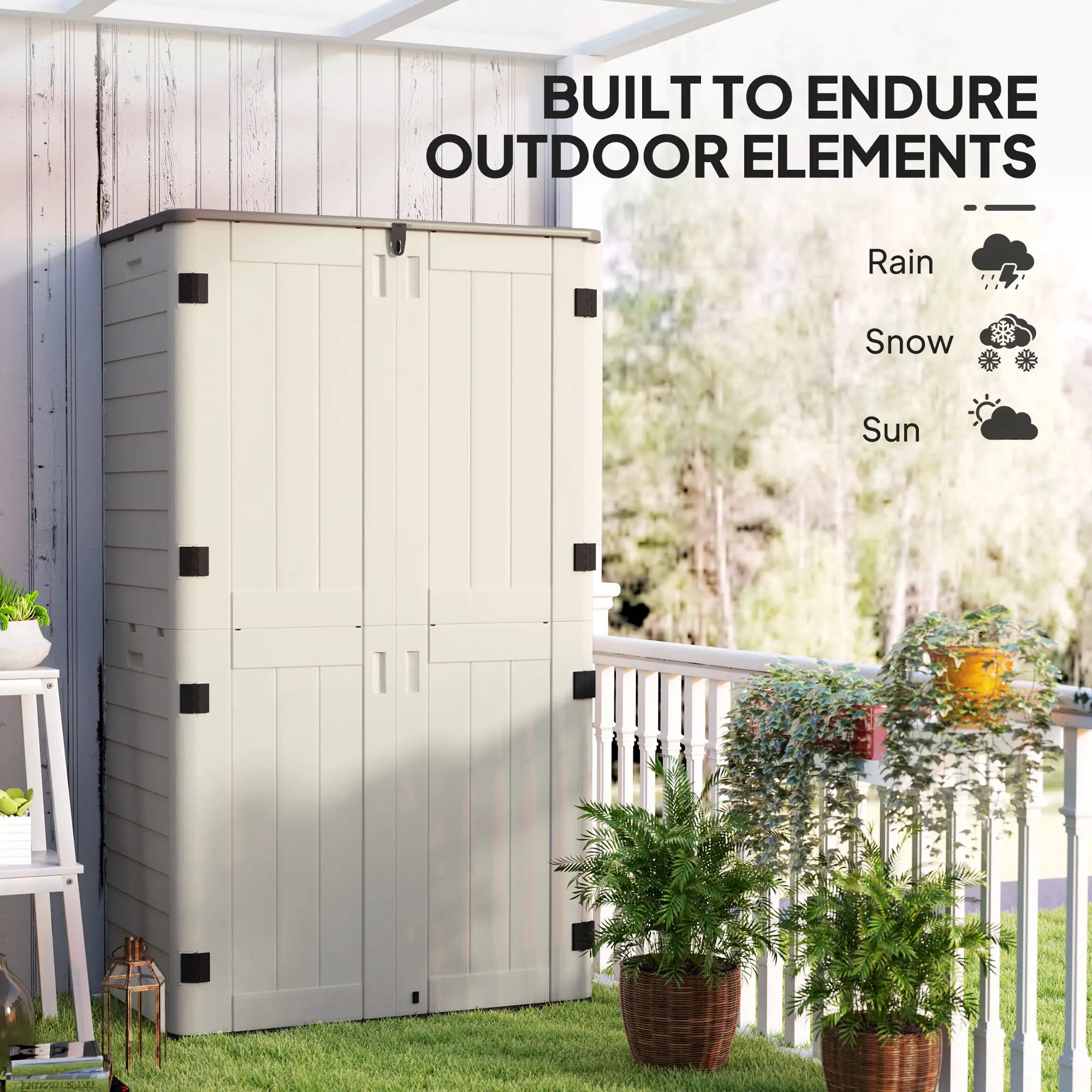 368 Gallon Outdoor Storage Cabinet, Openable Top, Lockable Doors Sheds at Gallery Canada