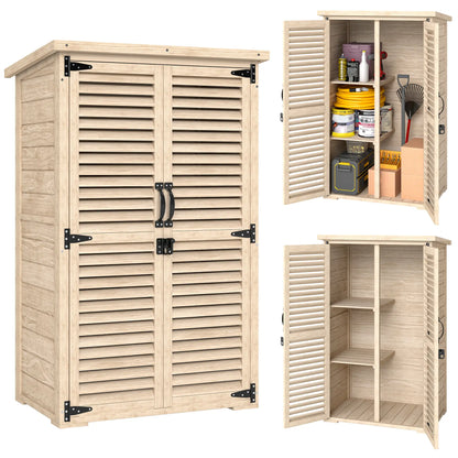 Wooden Garden Shed, 30" x 20" x 47", Waterproof Asphalt Roof, Shelves, Natural Sheds at Gallery Canada