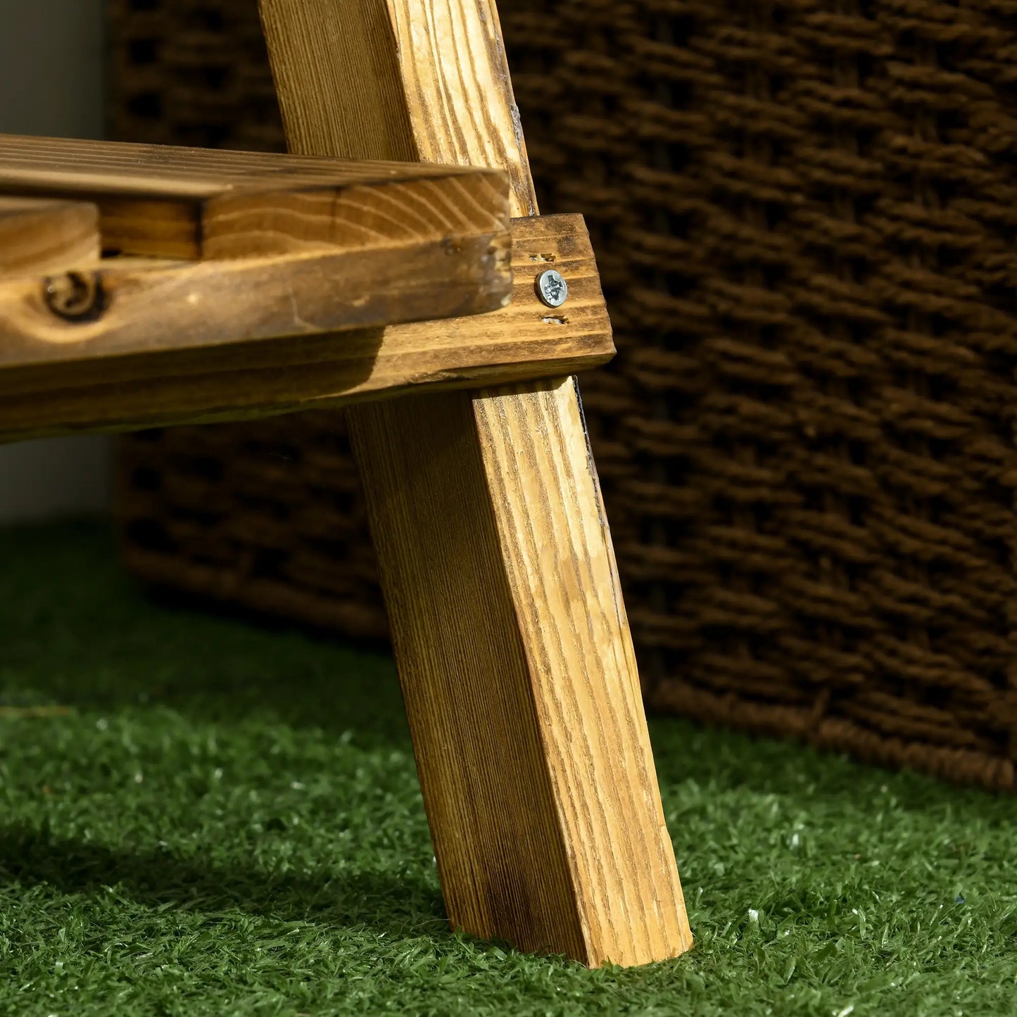 Foldable 3-Tier Wooden Plant Stand, Garden Indoor Outdoor, 24" x 14" x 37" Plant Stands at Gallery Canada