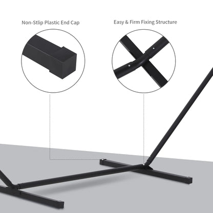 11.8'L Heavy Duty Hammock Stand, Straight Pole, Outdoor Use, Black Hammock Stands at Gallery Canada