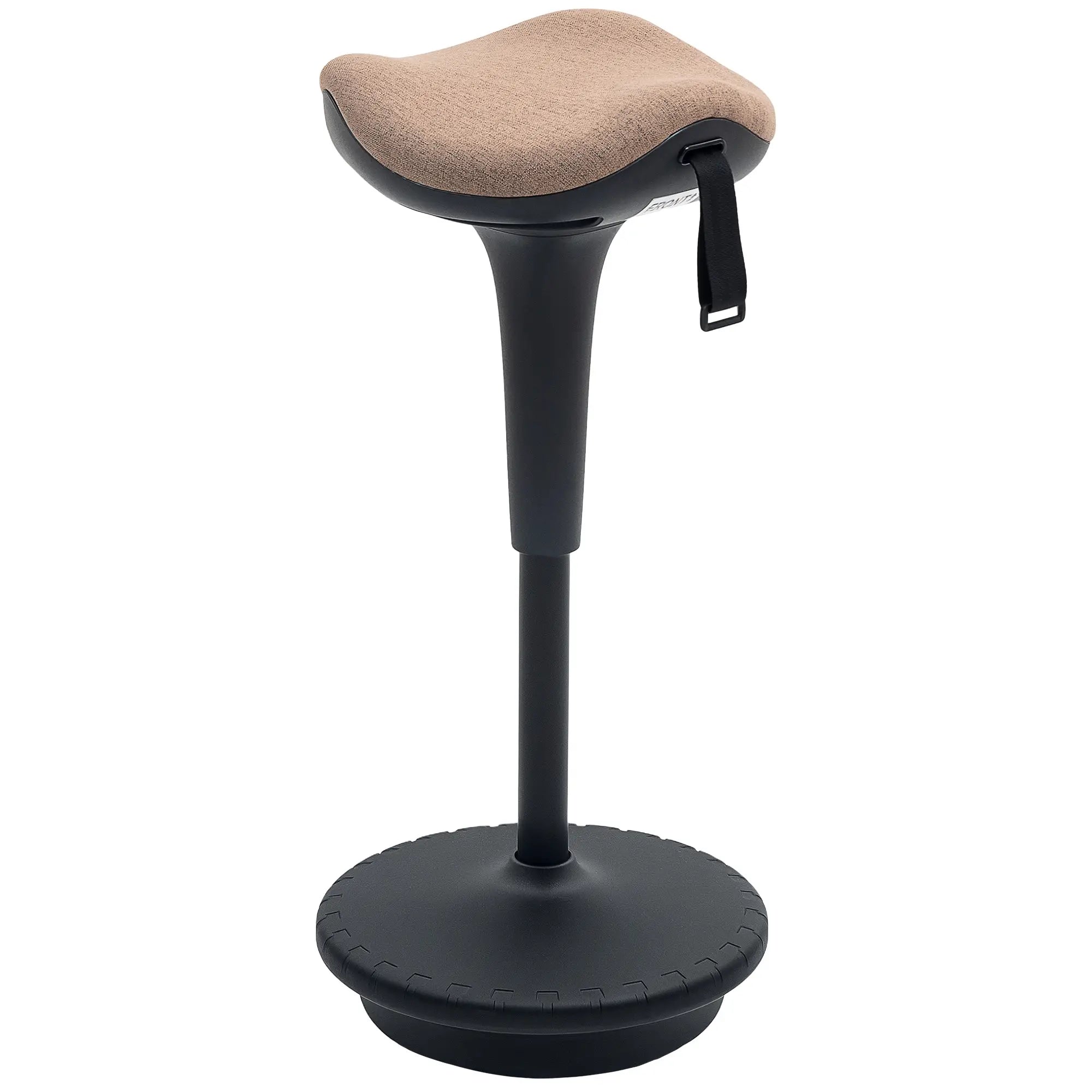Adjustable Ergonomic Swivel Standing Stool, Brown Office Chairs Brown at Gallery Canada