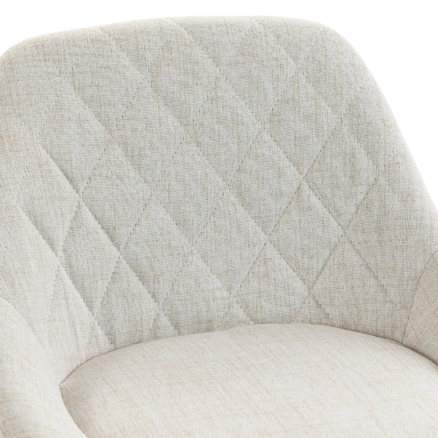 Tabourets de bar pivotants hauteur comptoir Lot de 3, Blanc cassé