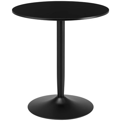 Modern Kitchen Table for 2, Round Dining Table, Steel Base, Black Bar Tables & Dining Tables Black at Gallery Canada