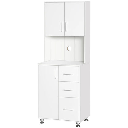 Modern Kitchen Cupboard, Storage Cabinet Hutch, 2 Cabinets, 3 Drawers, White Kitchen Pantry Cabinets at Gallery Canada