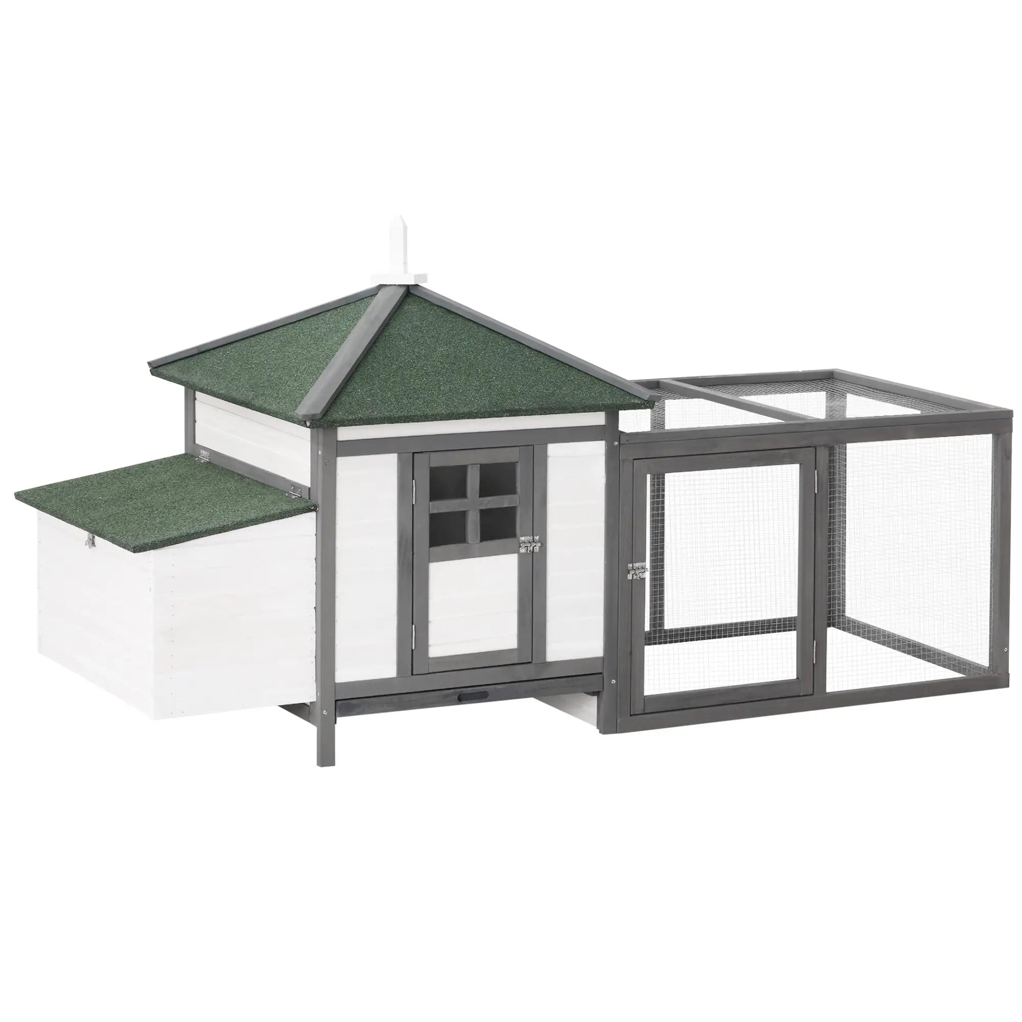 77 Chicken Coop, Rabbit Hutch, Poultry Cage, Dark Gray, White Chicken Coops at Gallery Canada