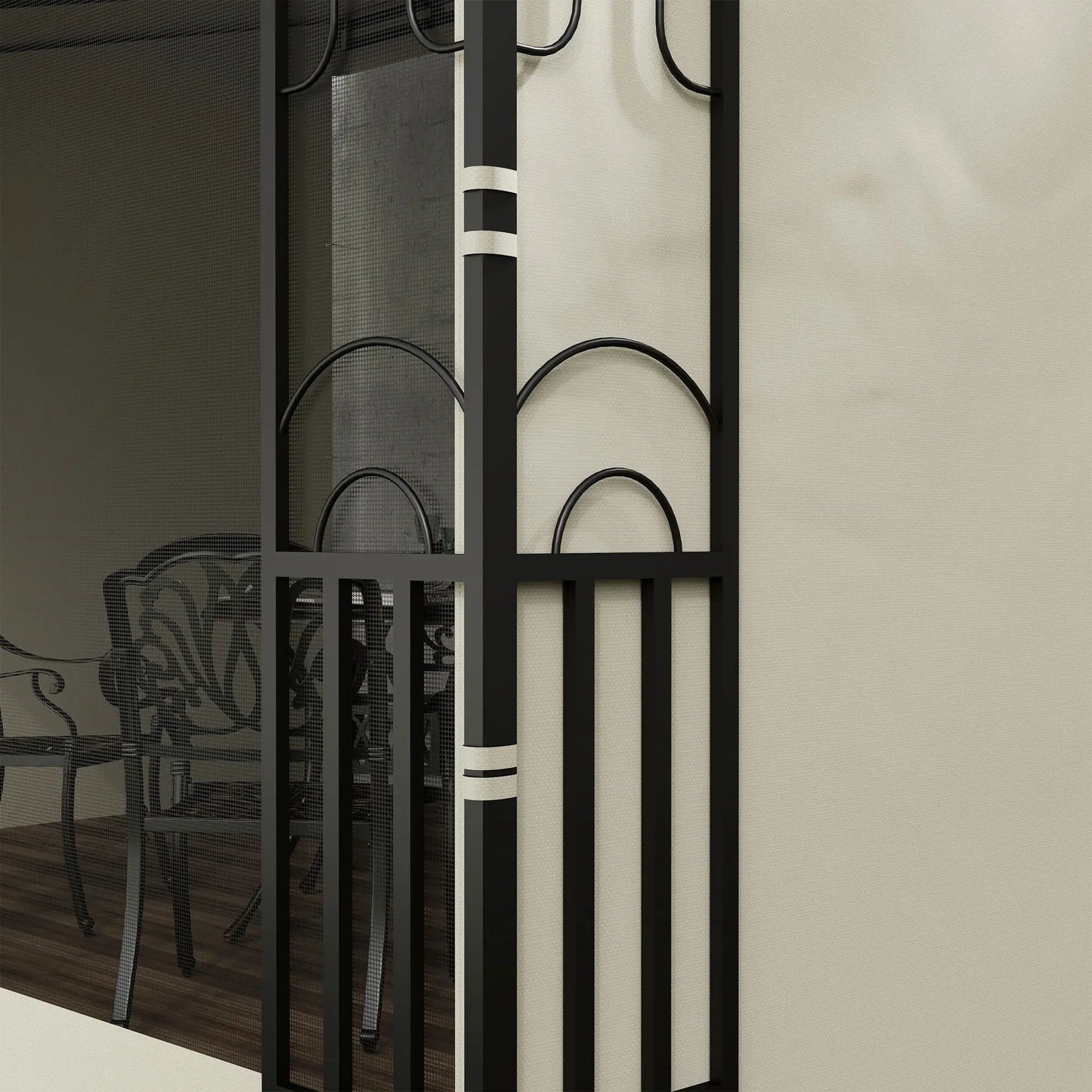 10' x 13' Outdoor Pergola, UV Resistant, with Curtains, Beige Pergolas at Gallery Canada