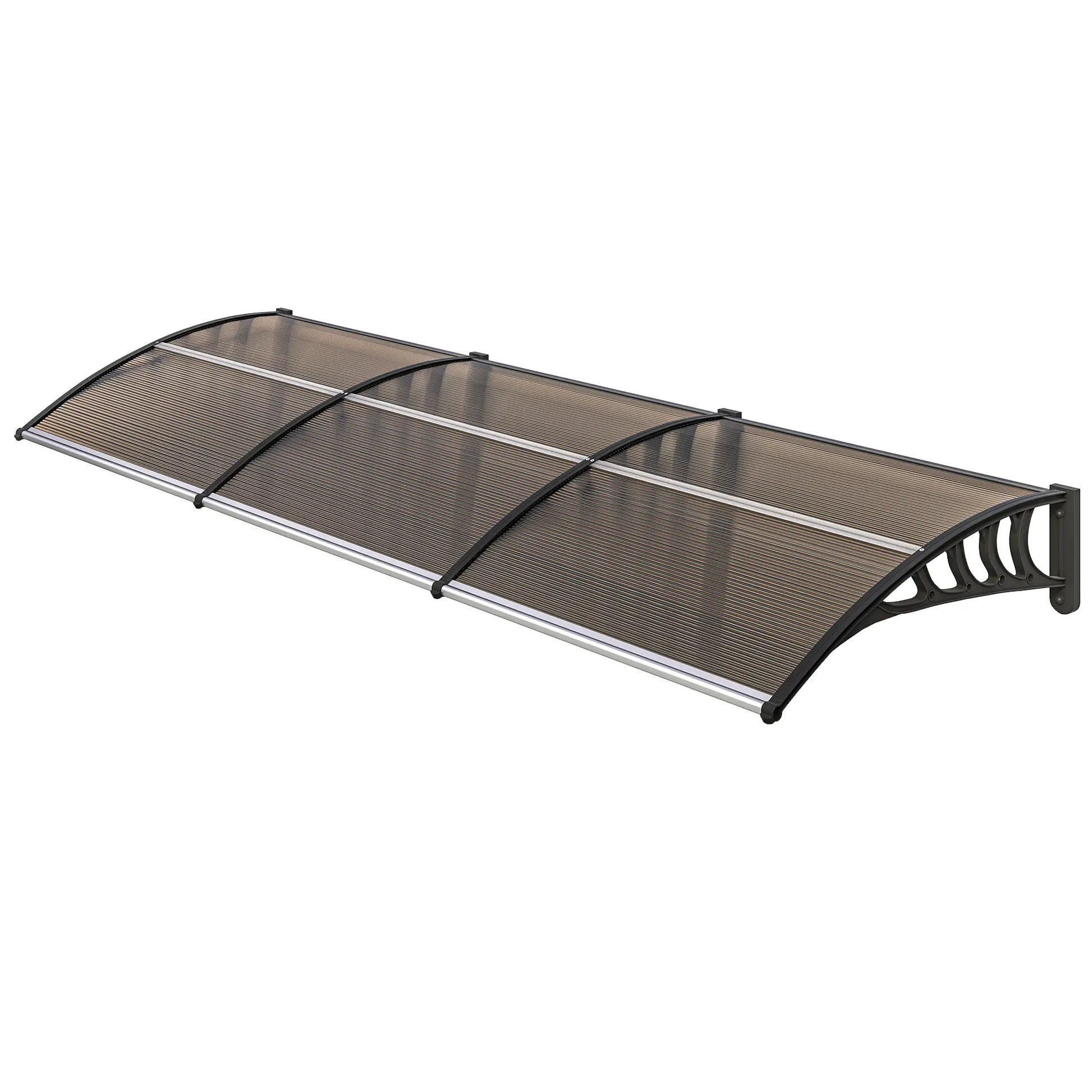Awning Door Canopy, 119.3" x 37.8", Polycarbonate, UV Protection, Brown Door Awnings at Gallery Canada