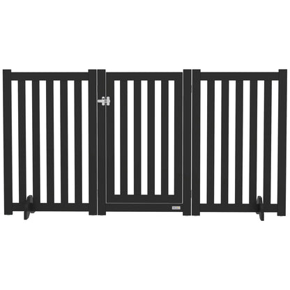 3-Panel Foldable Dog Gate, Medium Size, Black Houses, Kennels & Pens Black at Gallery Canada