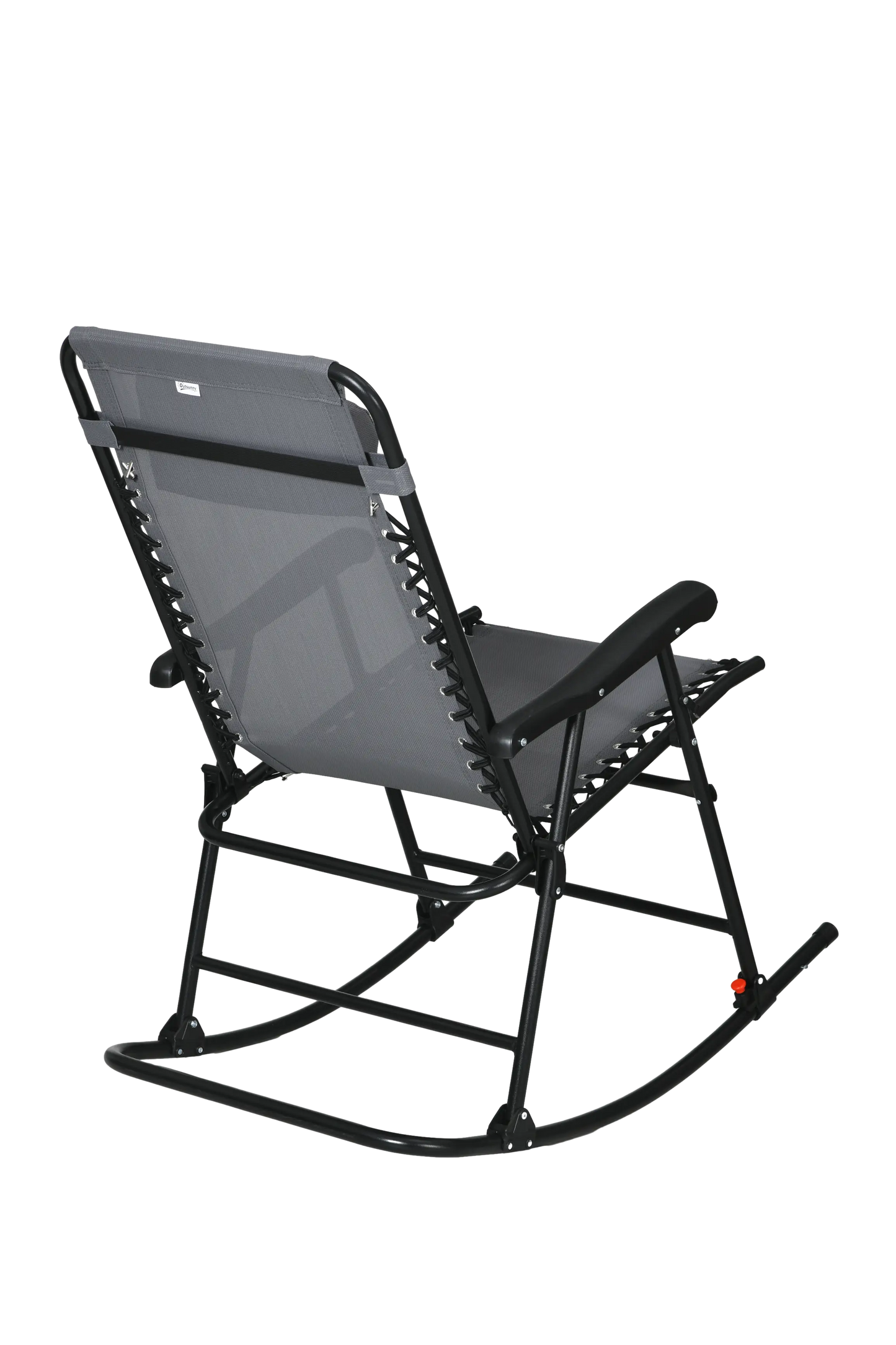 2pc Foldable Rocking Chair Set, Breathable Mesh Seat, Headrest, Grey Outdoor Rocking Chairs at Gallery Canada