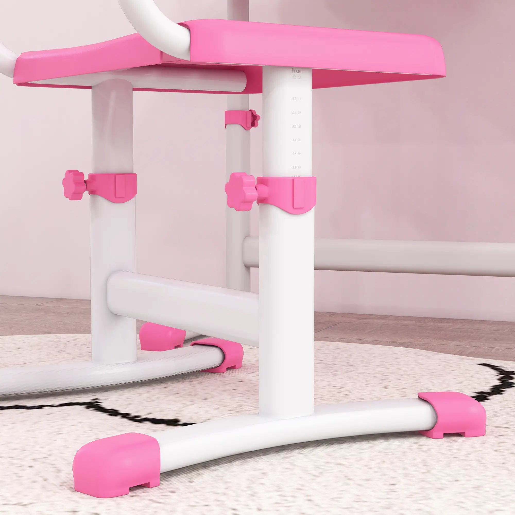 Kids Desk and Chair Set, Adjustable Height, Tilt Desktop, Pink Kids Desk Sets at Gallery Canada