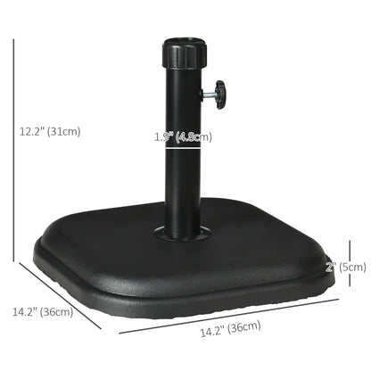 24 lb Concrete Patio Umbrella Base, Outdoor Market Table Stand, Black Umbrella Bases at Gallery Canada