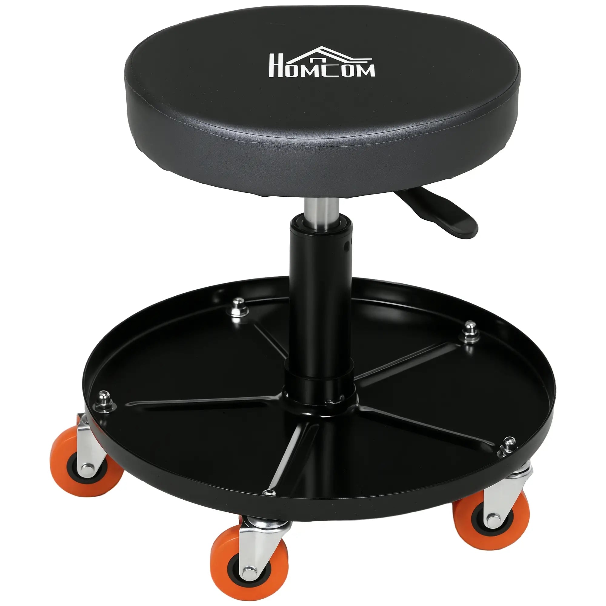 Adjustable Pneumatic Mechanic Stool, with Tool Tray, Wheels, Black Automotive at Gallery Canada