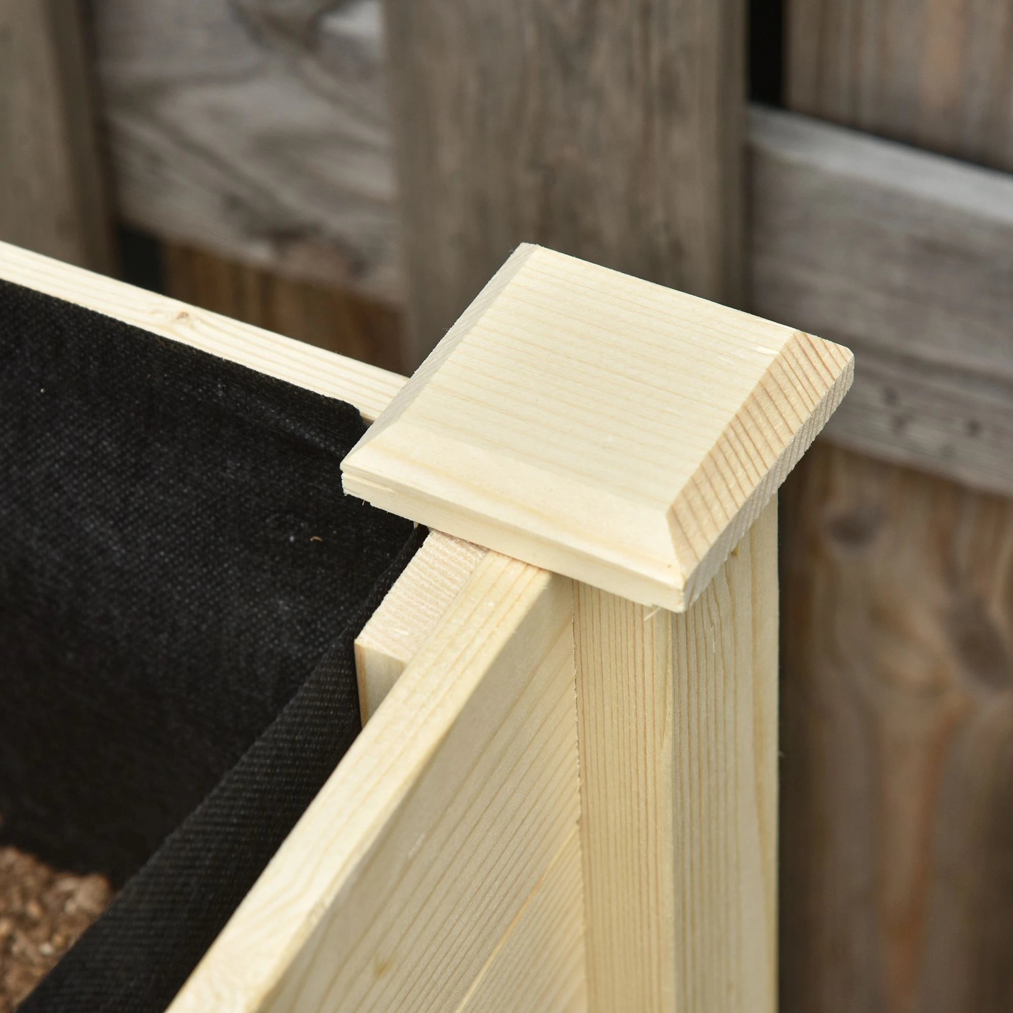 Mobile Raised Garden Bed, Wood Planter Box w/ Wheels, Storage Shelf, Natural Elevated Garden Beds at Gallery Canada