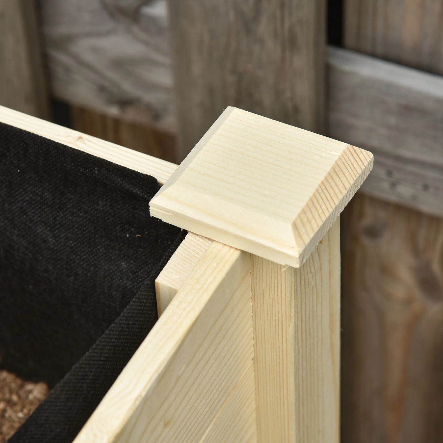 Mobile Raised Garden Bed, Wood Planter Box w/ Wheels, Storage Shelf, Natural Elevated Garden Beds at Gallery Canada