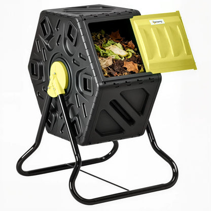 Rotating Composter Bin, 17 Gallon, Yellow Outdoor Compost Bin at Gallery Canada