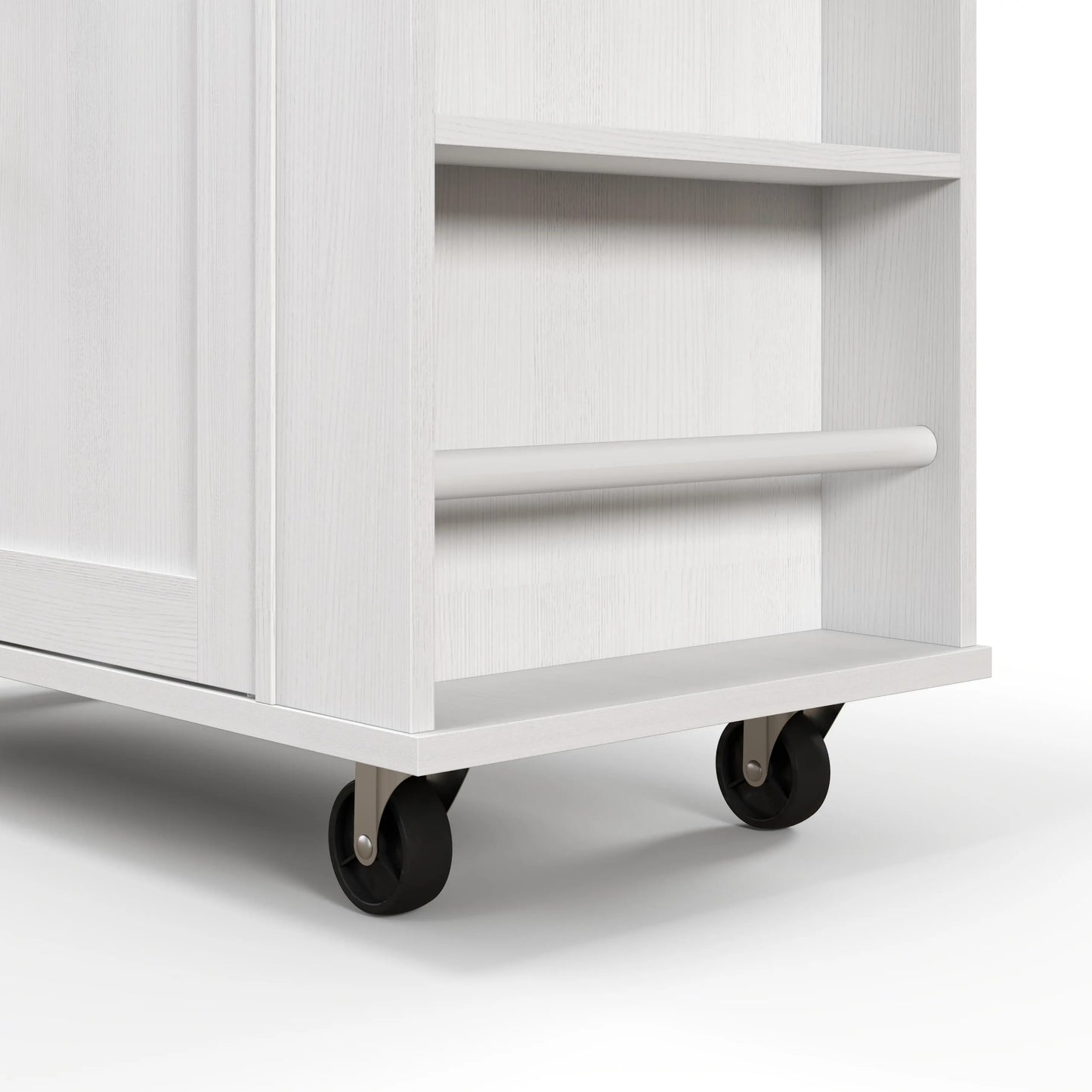 Rolling Kitchen Island with Wheels, Power Outlets, Drawer, Doors Kitchen Islands & Kitchen Carts at Gallery Canada