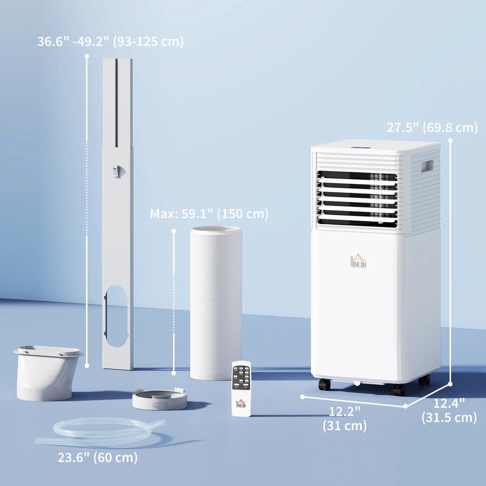 10000 BTU Portable Air Conditioner, Fan, Dehumidifier, Remote, 24H Timer, White Air Conditioner at Gallery Canada