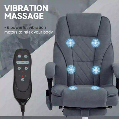 Massage Office Chair, Reclining Computer Chair, Adjustable Height, Footrest, Dark Grey Massage Chairs at Gallery Canada