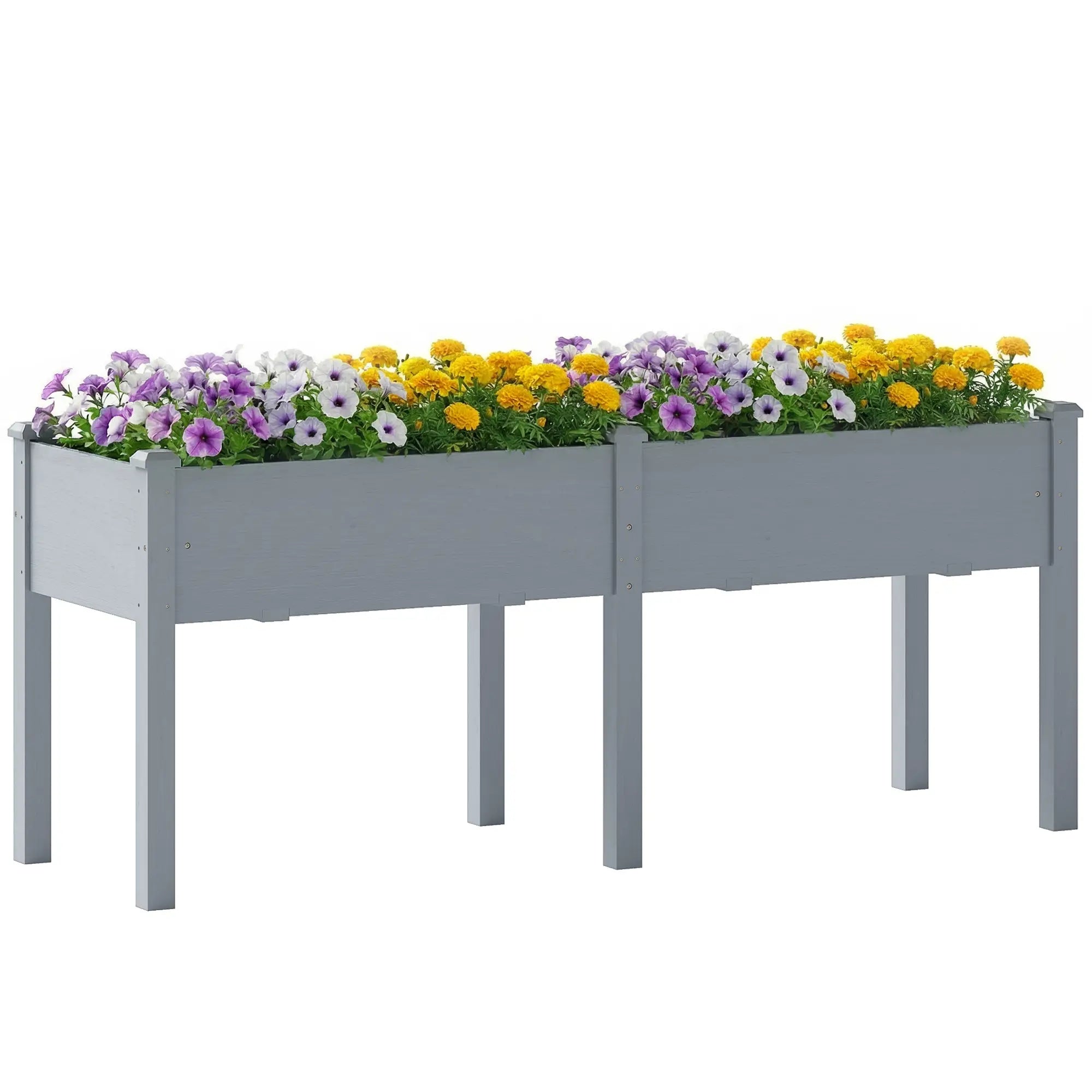 Wooden Raised Garden Bed With Legs, 72