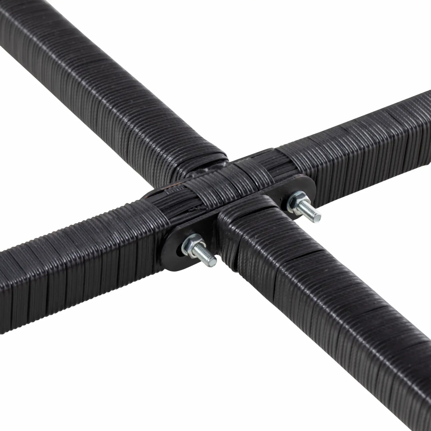 9-Piece Wicker Patio Dining Set, Glass Top Table, Ottomans, Blue Outdoor Dining Sets at Gallery Canada