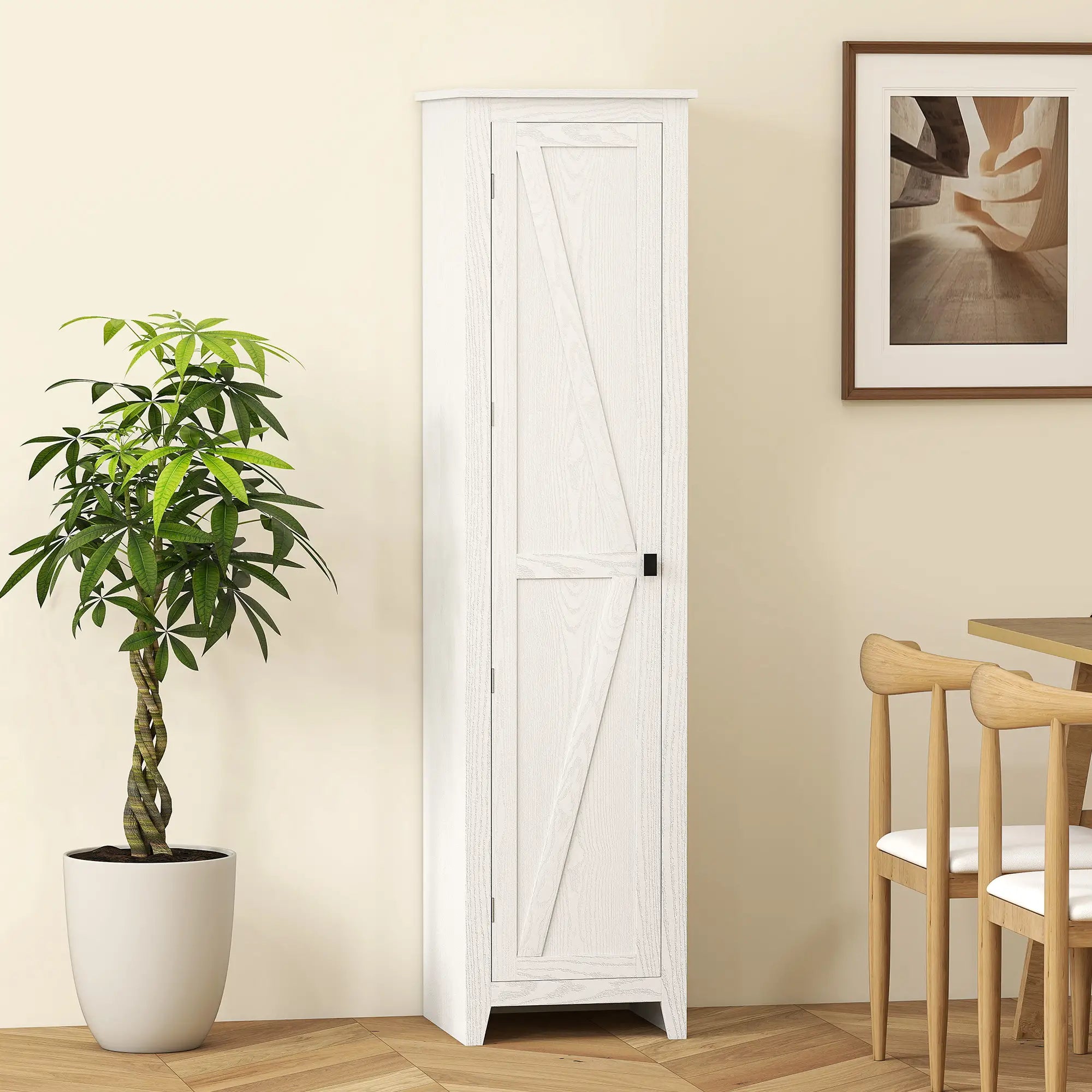 67 Farmhouse Kitchen Pantry Cabinet, Adjustable Shelves, White Kitchen Pantry Cabinets at Gallery Canada