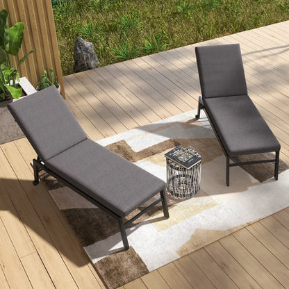 2-Piece Patio Chair Cushion Set with Ties, Indoor Outdoor, Grey Patio Chair Cushions at Gallery Canada
