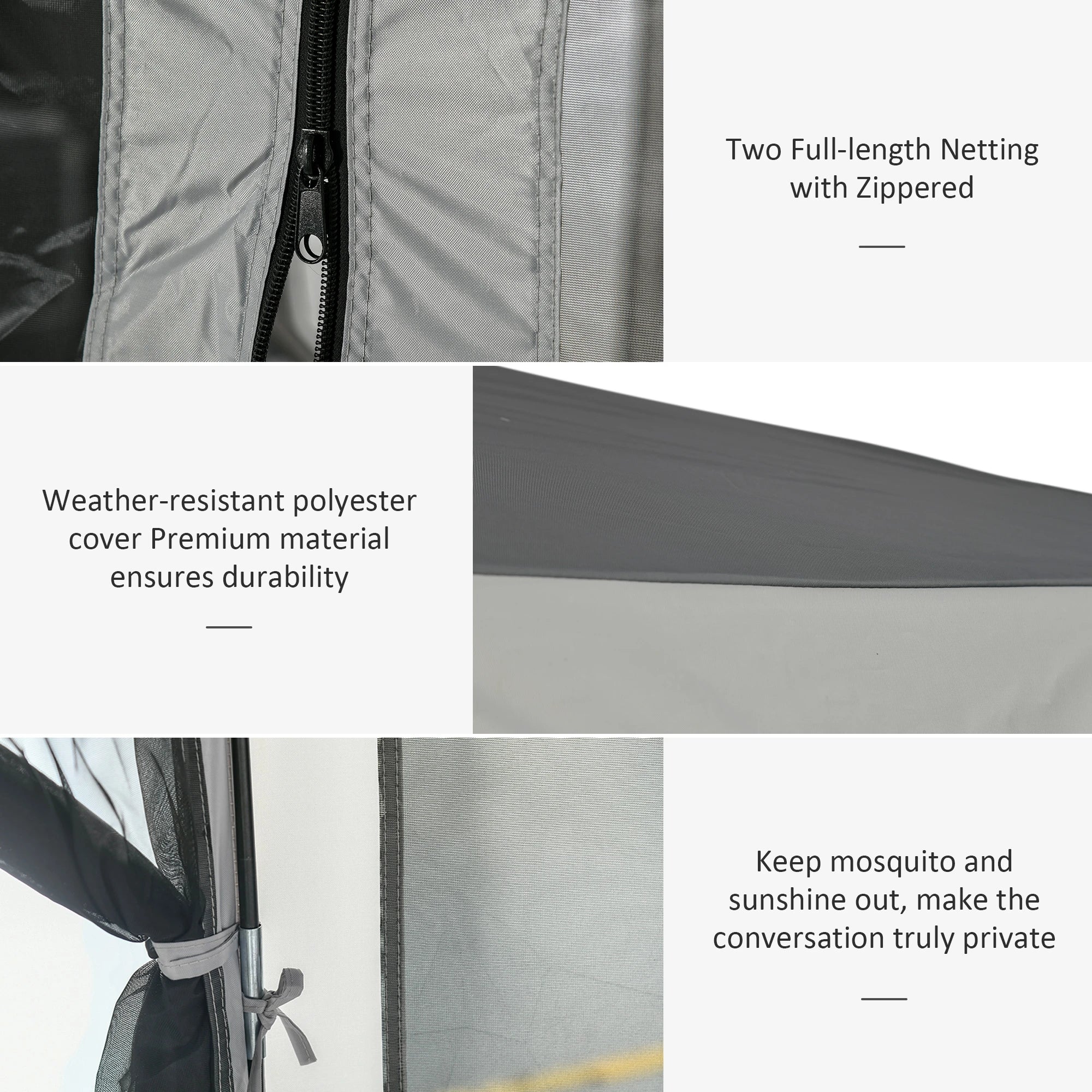 12' x 12' Hexagon Pop Up Screen Tent, Camping Shelter, Grey Pop Up Canopies at Gallery Canada