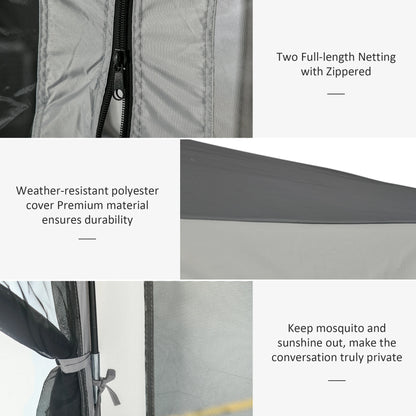 12' x 12' Hexagon Pop Up Screen Tent, Camping Shelter, Grey Pop Up Canopies at Gallery Canada